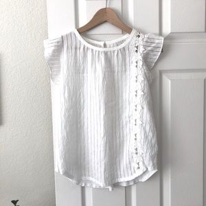 NWOT a.n.d ea wy White Lace Boho Top M